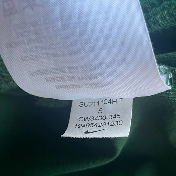 Nike Golf Shirt Mens Small Green Yellow Vented Quarter Zip - Picture 7 of 11